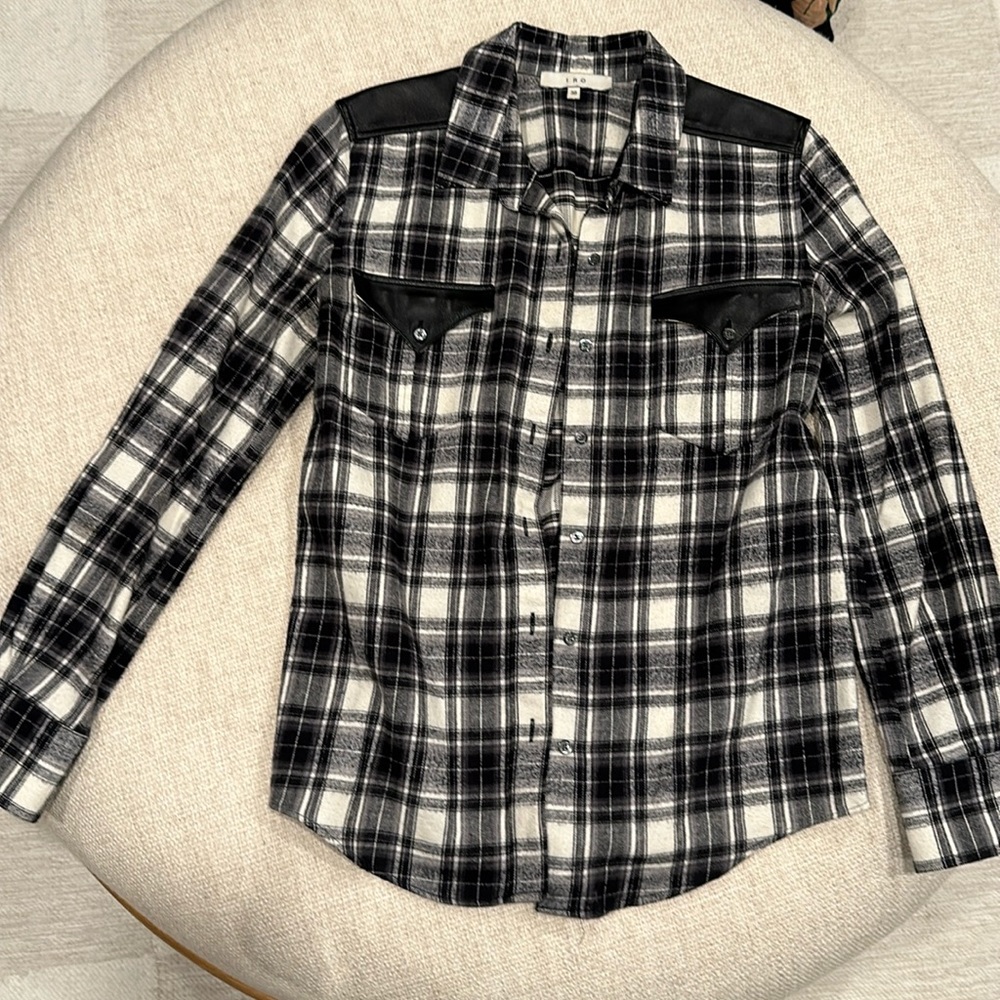 IRO Plaid with Leather